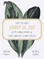 Eclectic Cabana Save the Date Wedding Invitation