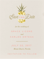 Geo Pineapple Save the Date Wedding Invitation