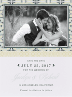 Palatial Tiles Save the Date Wedding Invitation