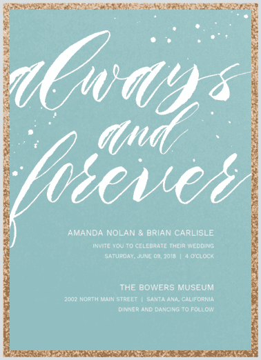 Always and Forever Wedding Invitation