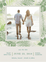 Paradise Island Save the Date Wedding Invitation