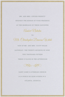 Haute Type Wedding Invitation