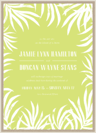 Framed Palms Wedding Invitation
