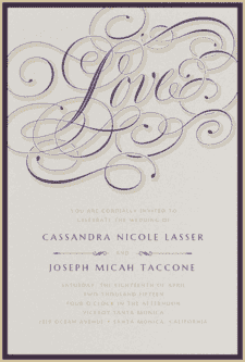 Calligraphy Crush Wedding Invitation
