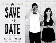Gatsbyesque Save The Date Wedding Invitation