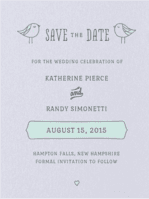 Lovebirds Save The Date Wedding Invitation