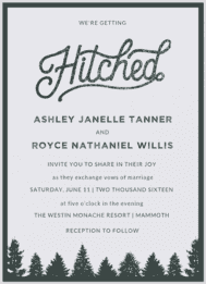 Hitched Wedding Invitation