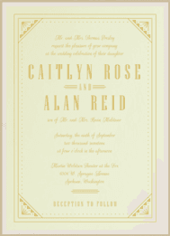 Roaring Ritz Wedding Invitation