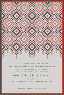 Boho Tapestry Wedding Invitation