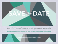 Faceted Gem Save the Date Wedding Invitation