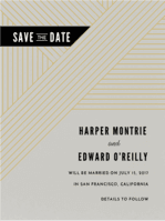 Linear Love Save the Date Wedding Invitation