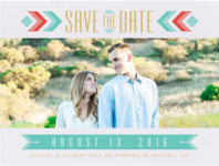 Southwestern Chic Save the Date Wedding Invitation