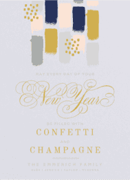 Confetti and Champagne Wedding Invitation